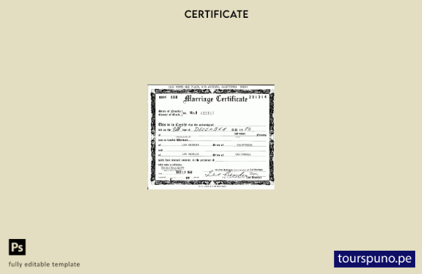 listo para imprimir plantilla de certificado de matrimonio del registro de mat 2